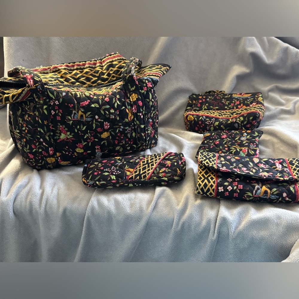 Beautiful Vera Bradley Five Piece Set Retired (2001) Ming Design